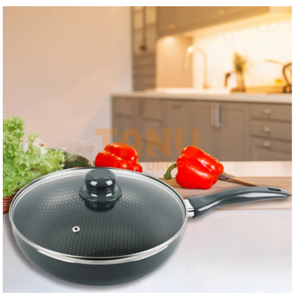 Сковорода Maestro MR-1202-24, індукційне дно, з кришкою, 24 см