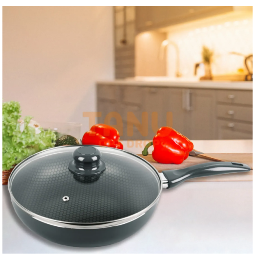 Сковорода Maestro MR-1202-24, індукційне дно, з кришкою, 24 см
