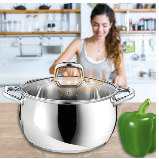 Металева каструля з кришкою Maestro MR-3515-20, діаметр 20 см, 3,8 л