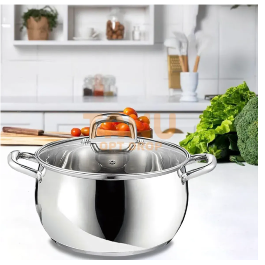 Металева каструля з кришкою Maestro MR-3515-16, діаметр 16 см, 2 л 