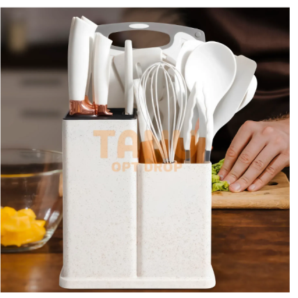 Набір кухонний силіконових аксесуарів на підставці Kitchenware Set 20 предметів