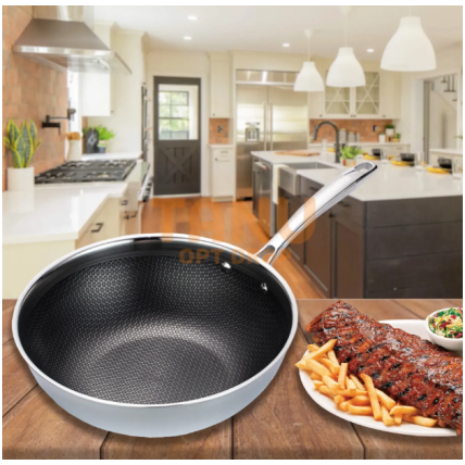 Професійна сковорода Maestro MR-1224-30 WOK, 3-шарова, антипригарне покриття