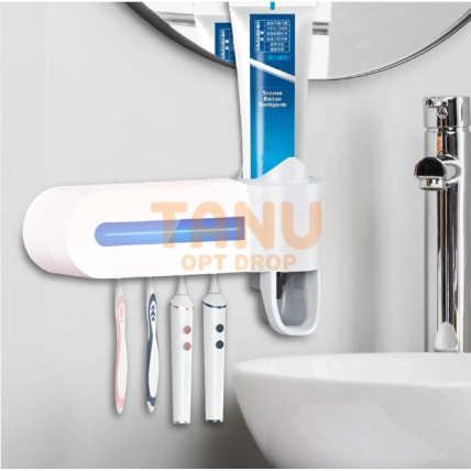 Настінний диспенсер-стерилізатор для зубних щіток та пасти Tuthbrush Sterilizer ZSW-Y01 Білий