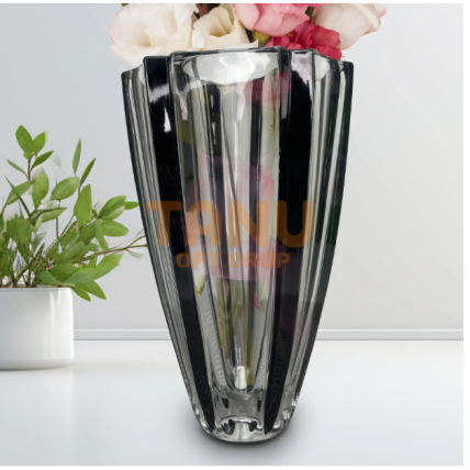 Настільна скляна ваза для квітів GLASS WARE HF4067