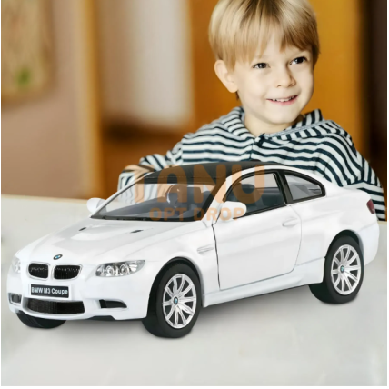 Колекційна інерційна металева модель машини Kinsmart BMW M3 Coupe 1:36 KT5348W Білий (IGR24)