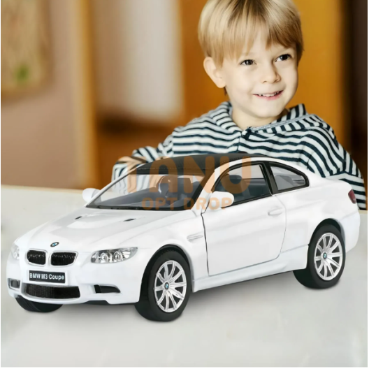 Колекційна інерційна металева модель машини Kinsmart BMW M3 Coupe 1:36 KT5348W Білий (IGR24)
