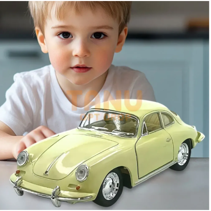 Машинка Porsche 356 B Carrera 2 Kinsmart 1:32 KT5398W, інерційна, Бежевий (IGR24)