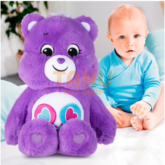 Дитяча м'яка плюшева іграшка Дбайливий Ведмедик Care Bears грайливий Фіолетовий (HA-2)