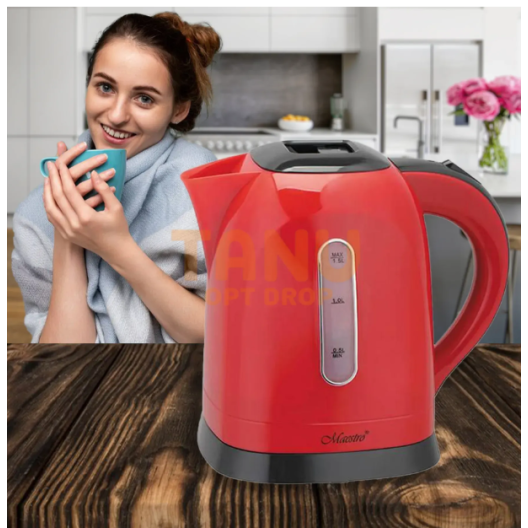 Електричний чайник Maestro MR-034-RED, 2200 Вт, 1,5л, дисковий нагрівач, червоний
