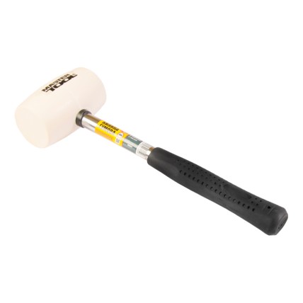 Киянка Mastertool 450 г х 60 мм біла гума ручка метал