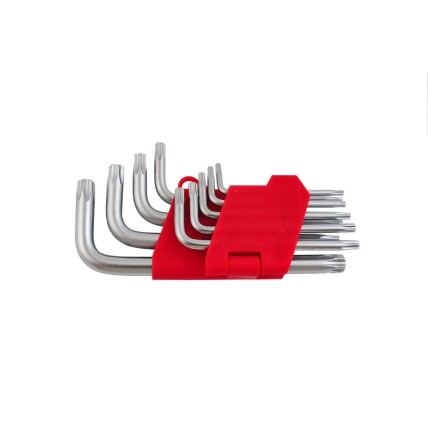 Набір Torx ключів Intertool 9 шт. з отвором