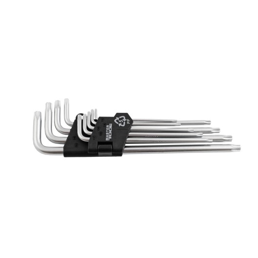 Набір Torx ключів Mastertool 9 шт. з отвором подовжені