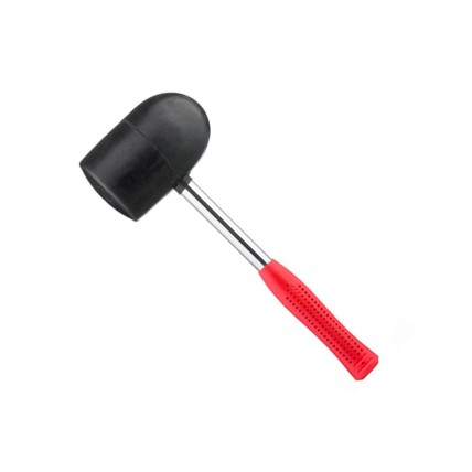 Киянка Intertool 1250 г х 90 мм Чорна гума ручка дерево