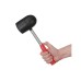 Киянка Intertool 1250 г х 90 мм Чорна гума ручка дерево