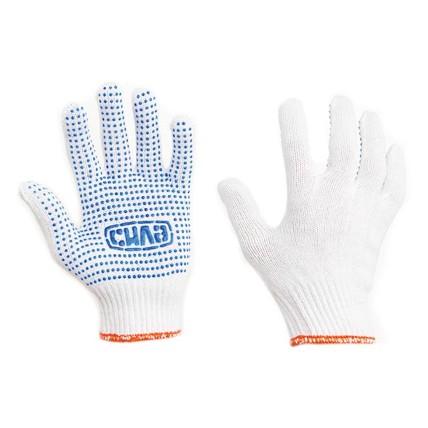 Рукавички Сила х/б з точкою 50 г 10