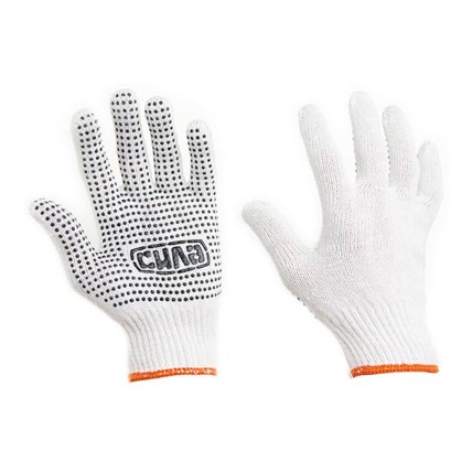 Рукавички Сила х/б з точкою 60 г 10