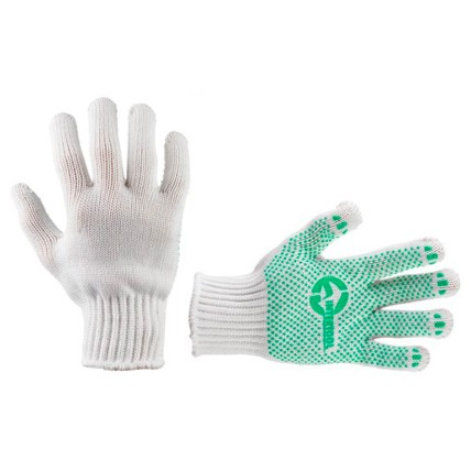 Рукавички Intertool 70/30 з точкою 68г білі 9