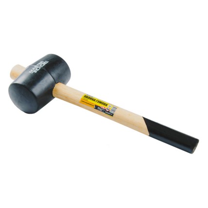 Киянка Mastertool 680 г x 75 мм Чорна гума ручка дерево