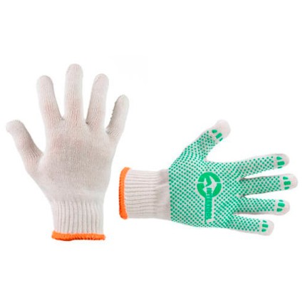 Рукавички Intertool 60/40 з точкою 90г білі 10