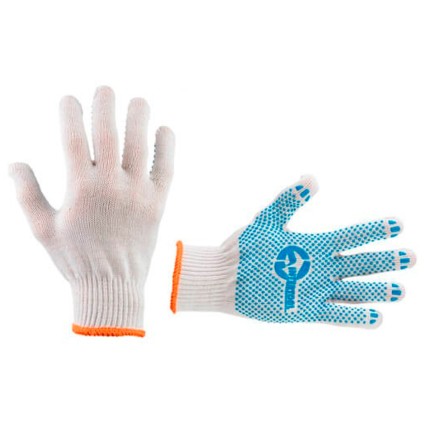 Рукавички Intertool 70/30 з точкою 55г білі 10