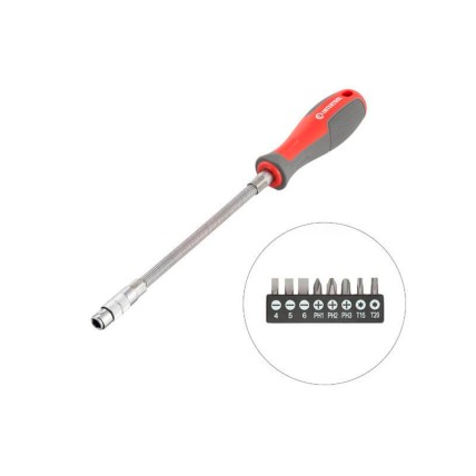 Викрутка Intertool з гнучким подовжувачем 9 од. Pro