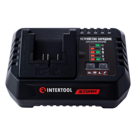 Зарядний пристрій для акумулятора Intertool 20В x 4Ач Li-Ion Storm
