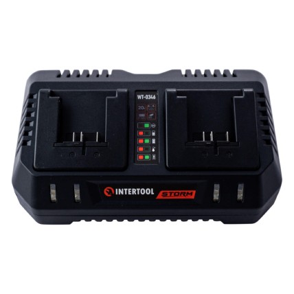 Зарядний пристрій для акумулятора Intertool 20В x 4Ач Li-Ion Storm для 2 АКБ