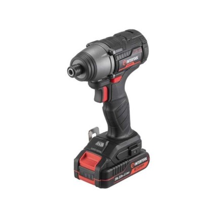 Шуруповерт акумуляторний Intertool 20 В x 2 Ач Li-Ion Brushless Storm