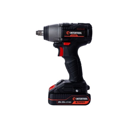 Гайковерт акумуляторний Intertool 20 В x 2 Ач Li-Ion Brushless Storm