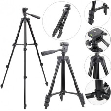 Штатив для телефону та фотоапарата Tripod 3120 PRO портативний трипод 0,35-1.02м висота. Колір: чорний