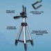 Штатив для телефону та фотоапарата Tripod 3110 PRO портативний трипод 0,35-1.02м висота. Колір: срібний