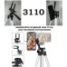 Штатив для телефону та фотоапарата Tripod 3110 PRO портативний трипод 0,35-1.02м висота. Колір: срібний