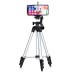 Штатив для телефону та фотоапарата Tripod 3110 PRO портативний трипод 0,35-1.02м висота. Колір: срібний