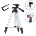 Штатив для телефону та фотоапарата Tripod 3110 PRO портативний трипод 0,35-1.02м висота. Колір: срібний