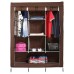 Шафа тканинна 3 секції складана з каркасом STORAGE WARDROBE 175 х 130 х 45 см. Колір: коричневий