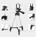 Штатив для телефону та фотоапарата Tripod 3110 PRO портативний трипод 0,35-1.02м висота. Колір: срібний