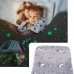 Плед, що світиться в темряві, плюшеве покривало Blanket kids Magic Star 150х100 см флісова ковдра. Колір: сірий