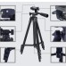 Штатив для телефону та фотоапарата Tripod 3120 PRO портативний трипод 0,35-1.02м висота. Колір: чорний