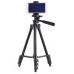 Штатив для телефону та фотоапарата Tripod 3120 PRO портативний трипод 0,35-1.02м висота. Колір: чорний