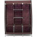 Шафа тканинна 3 секції складана з каркасом STORAGE WARDROBE 175 х 130 х 45 см. Колір: коричневий