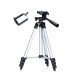 Штатив для телефону та фотоапарата Tripod 3110 PRO портативний трипод 0,35-1.02м висота. Колір: срібний