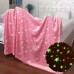 Плед, що світиться в темряві, плюшеве покривало Blanket kids Magic Star 150х100 см флісова ковдра. Колір: рожевий