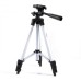 Штатив для телефону та фотоапарата Tripod 3110 PRO портативний трипод 0,35-1.02м висота. Колір: срібний