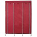 Шафа тканинна 3 секції складана з каркасом STORAGE WARDROBE 175 х 130 х 45 см. Колір: червоний