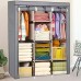 Шафа тканинна 3 секції складана з каркасом STORAGE WARDROBE 175 х 130 х 45 см. Колір: сірий