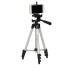 Штатив для телефону та фотоапарата Tripod 3110 PRO портативний трипод 0,35-1.02м висота. Колір: срібний