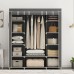 Шафа тканинна 3 секції складана з каркасом STORAGE WARDROBE 175 х 130 х 45 см. Колір: сірий