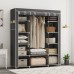 Шафа тканинна 3 секції складана з каркасом STORAGE WARDROBE 175 х 130 х 45 см. Колір: сірий