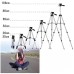 Штатив для телефону та фотоапарата Tripod 3110 PRO портативний трипод 0,35-1.02м висота. Колір: срібний