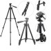 Штатив для телефону та фотоапарата Tripod 3120 PRO портативний трипод 0,35-1.02м висота. Колір: чорний